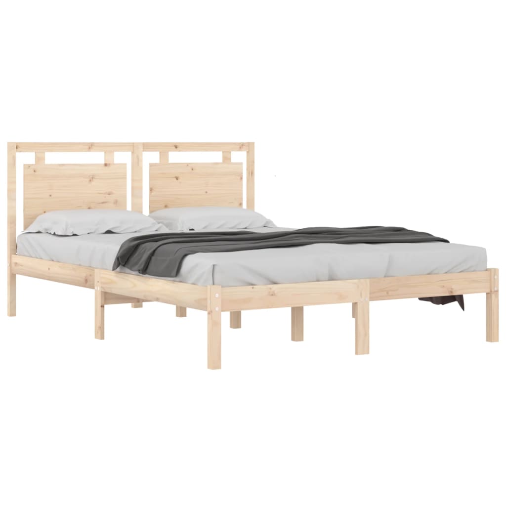 

vidaXL Bedframe massief hout 135x190 cm 4FT6 Double