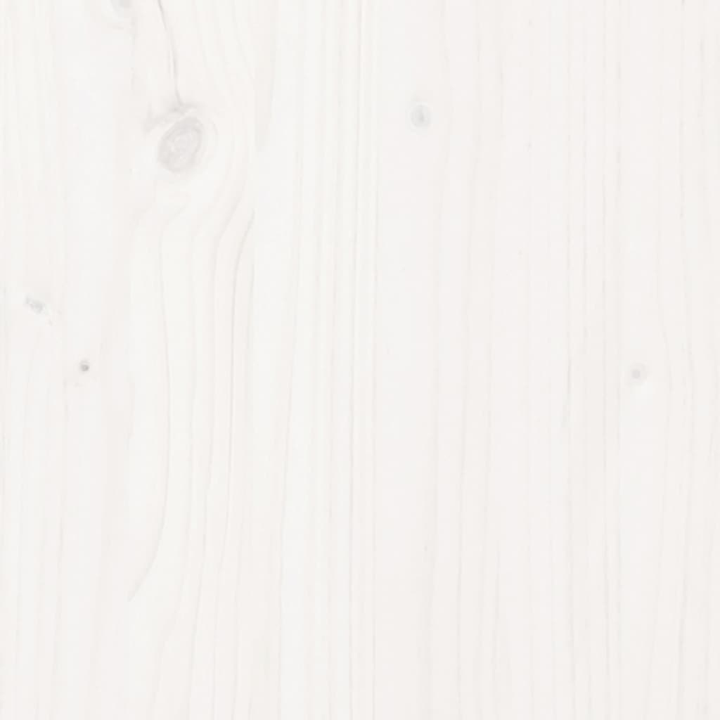  Posteľný rám biely masívne drevo 90x190 cm 3FT jednolôžko