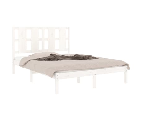 vidaXL Cadre de lit sans matelas blanc 120x190 cm bois massif