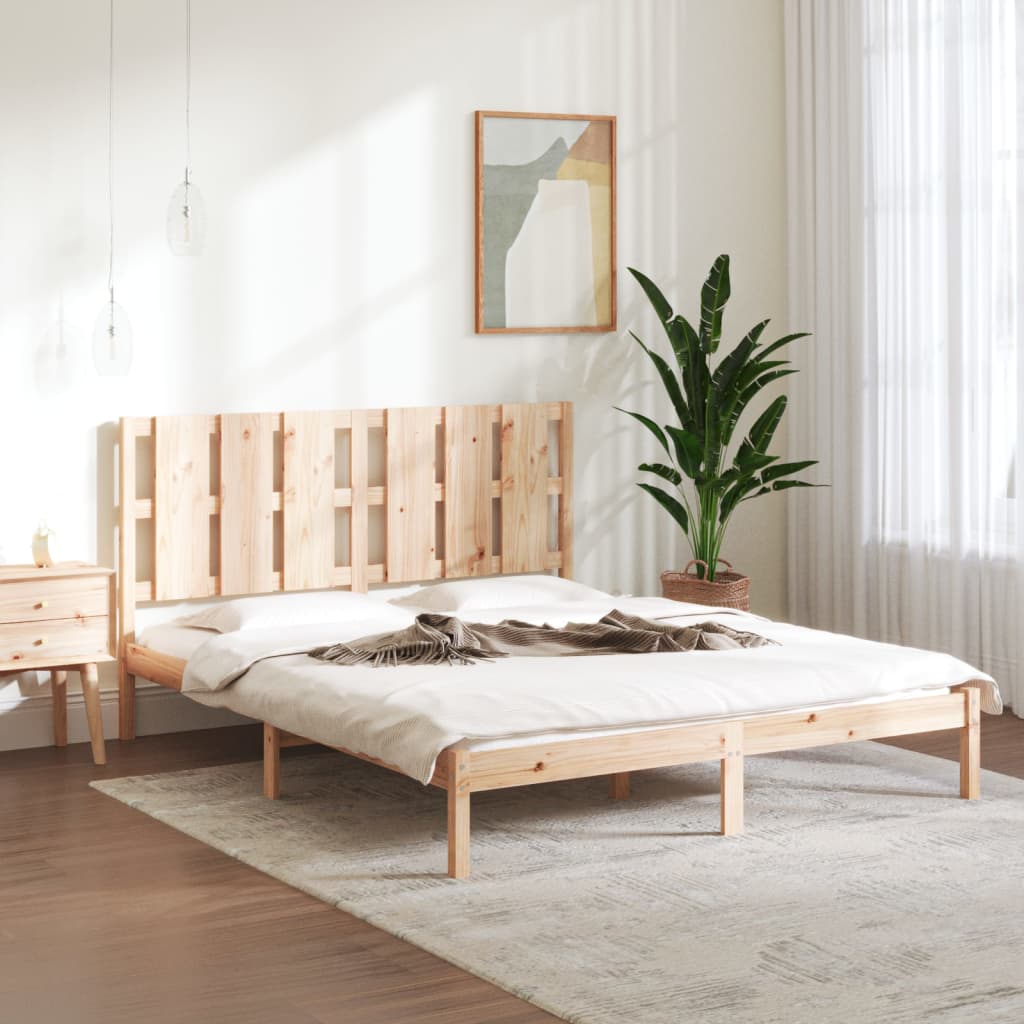 vidaXL Cadru de pat, 160×200 cm, lemn masiv de pin vidaXL imagine 2022