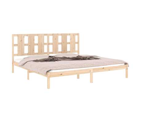 vidaXL Sengeramme med madrass 200x200 cm heltre furu