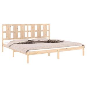vidaXL Sengeramme med madrass 200x200 cm heltre furu