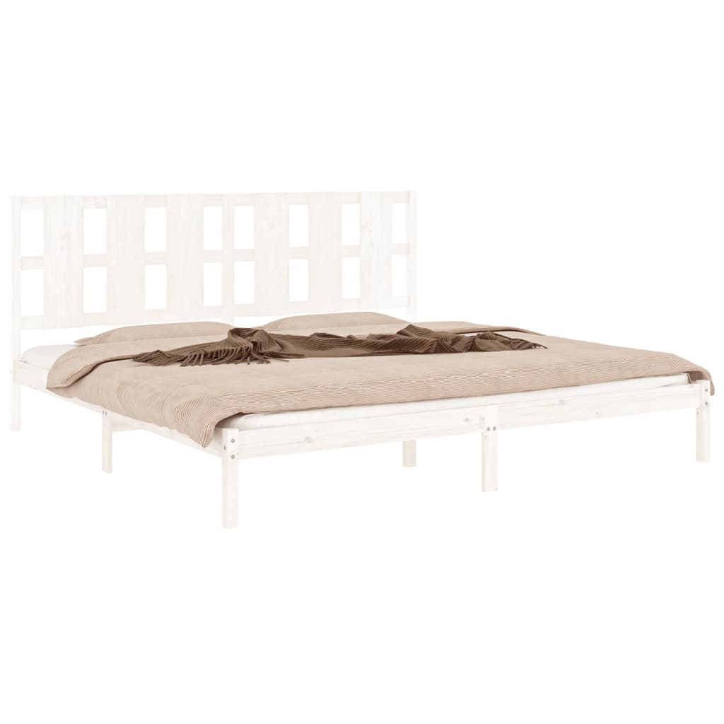 vidaXL Bedframe massief grenenhout wit 200x200 cm