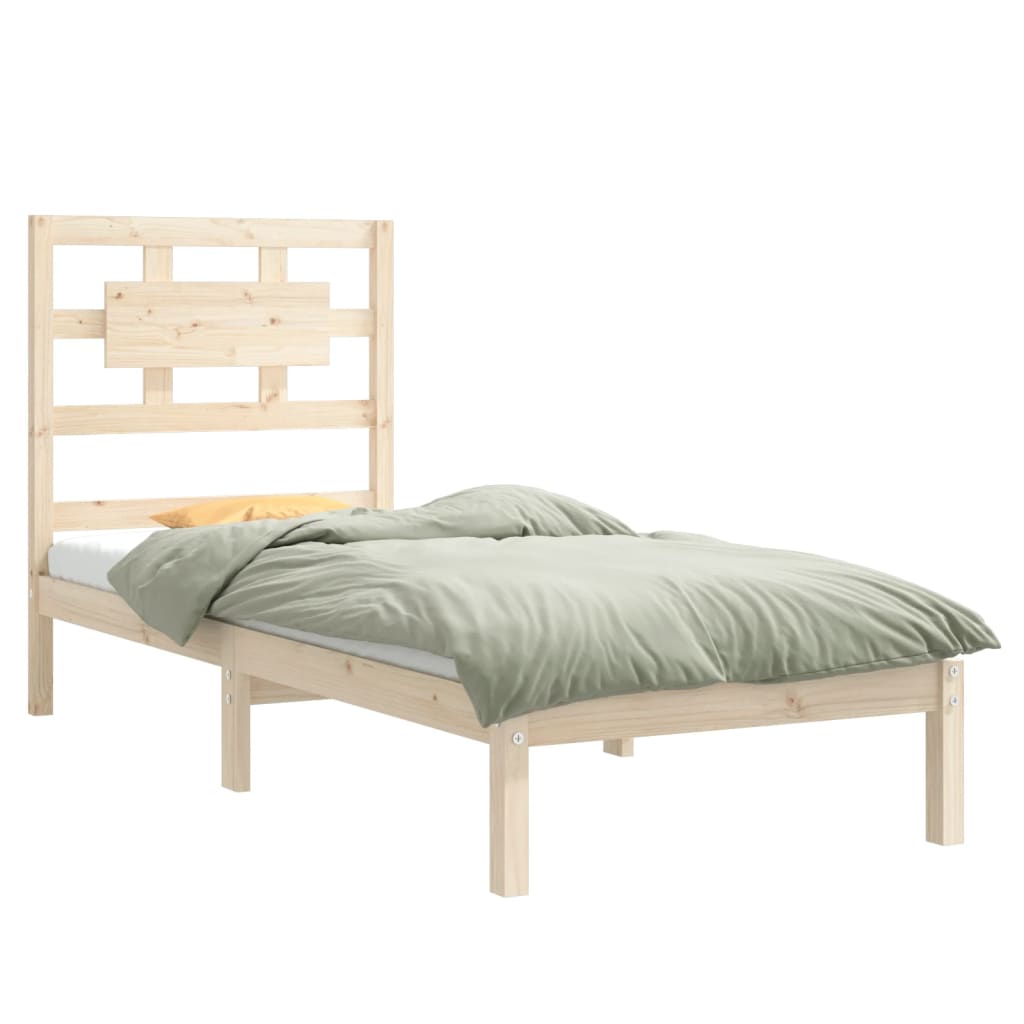 vidaXL Bedframe massief hout 75x190 cm afbeelding