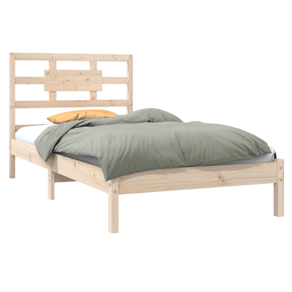 vidaXL Bedframe massief hout 90x200 cm afbeelding