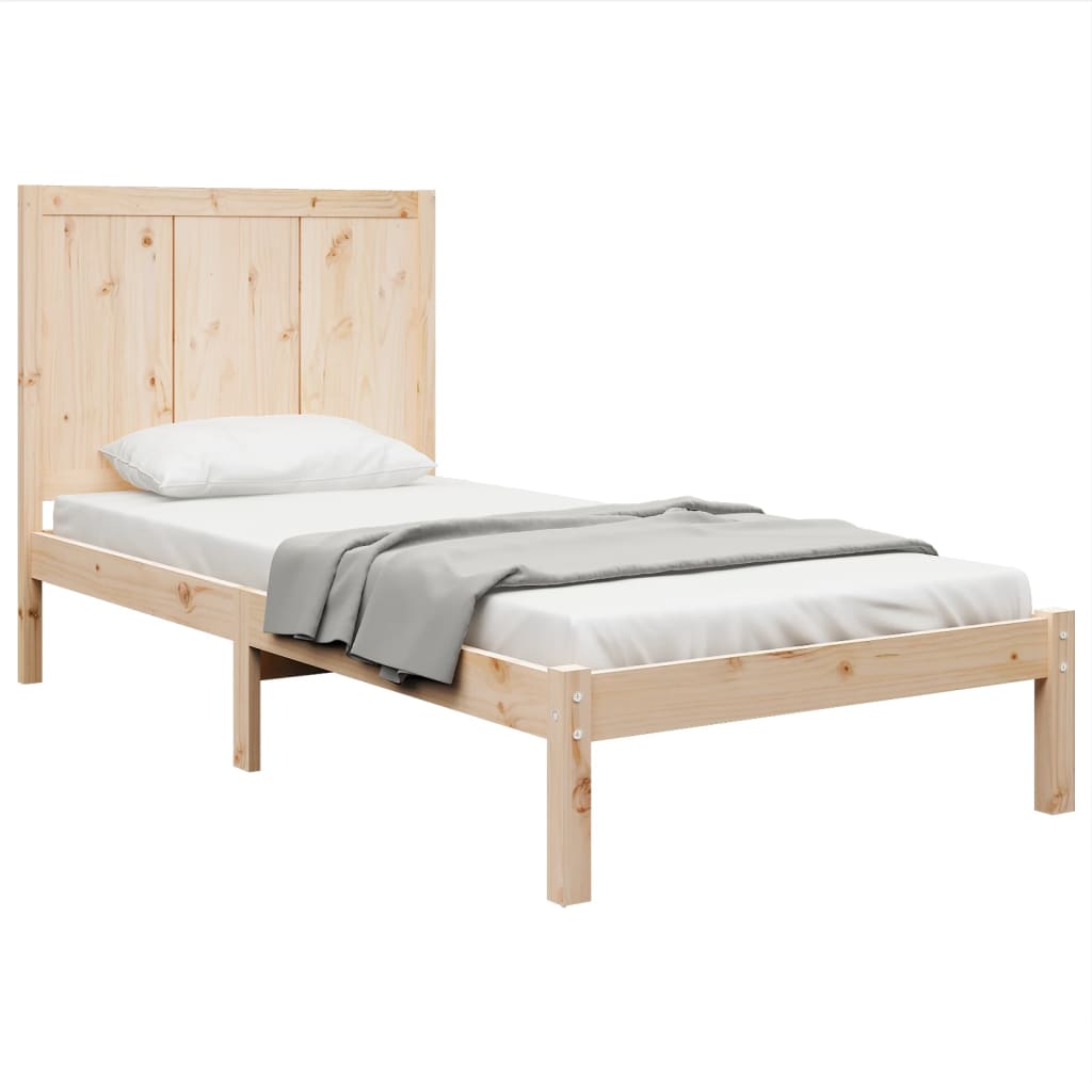 Thumbnail - vidaXL Massivholzbett ohne Matratze 75x190 cm Kiefernholz