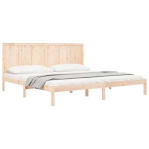 vidaXL Sengeramme med madrass 200x200 cm heltre furu