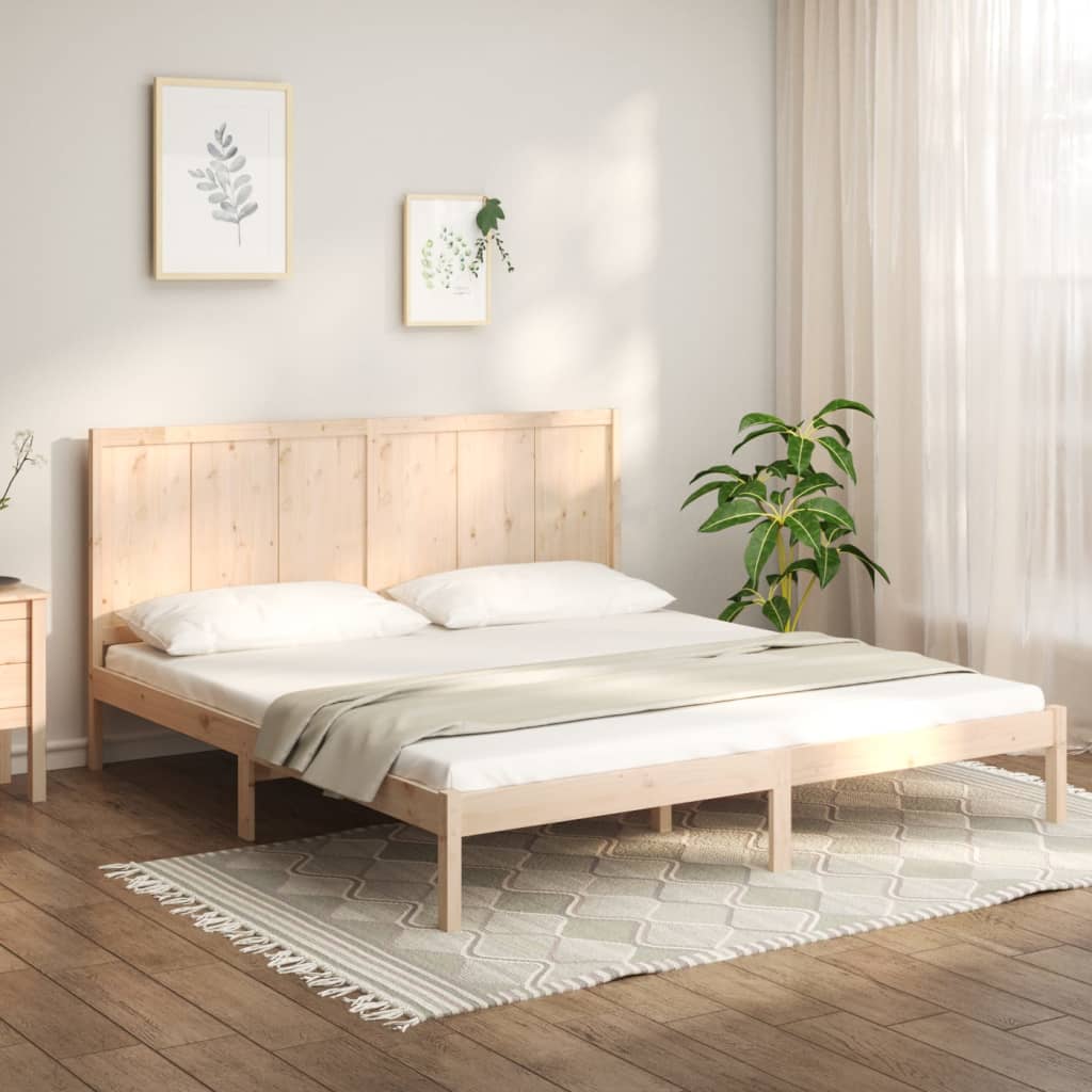vidaXL Rama ka bez materaca, 200x200 cm, lite drewno sosnowe