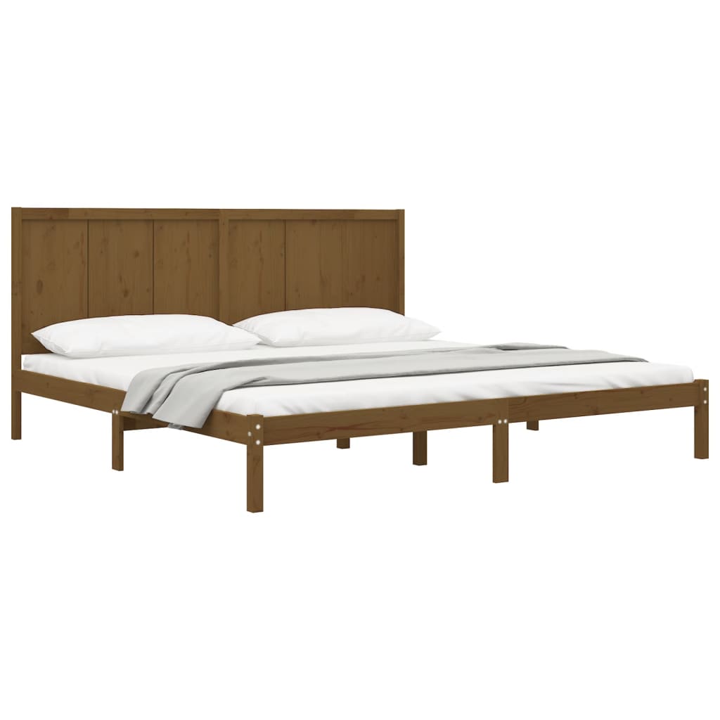 vidaXL Bedframe massief grenenhout honingbruin 200x200 cm afbeelding