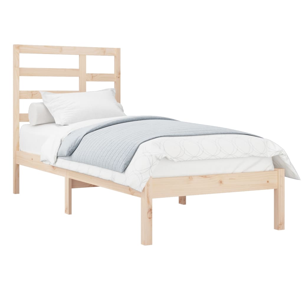 vidaXL Bedframe massief hout 90x190 cm afbeelding