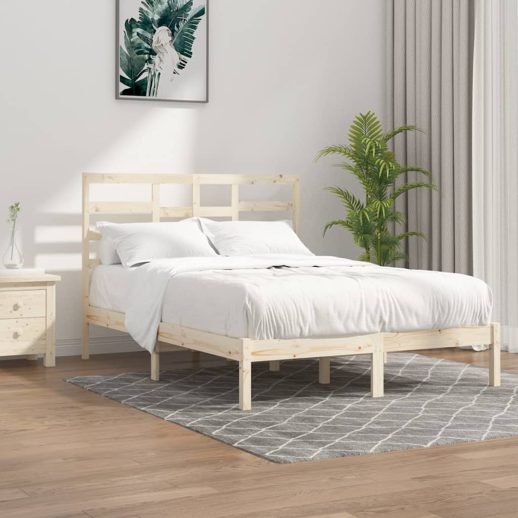 vidaXL sengeramme uden madras 140x200 cm massivt træ