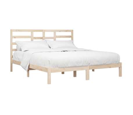 vidaXL Bedframe zonder matras massief hout 200x200 cm