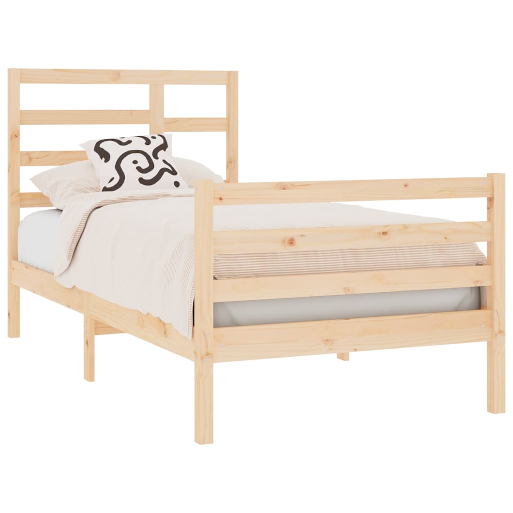 vidaXL Bedframe massief hout 90x190 cm afbeelding