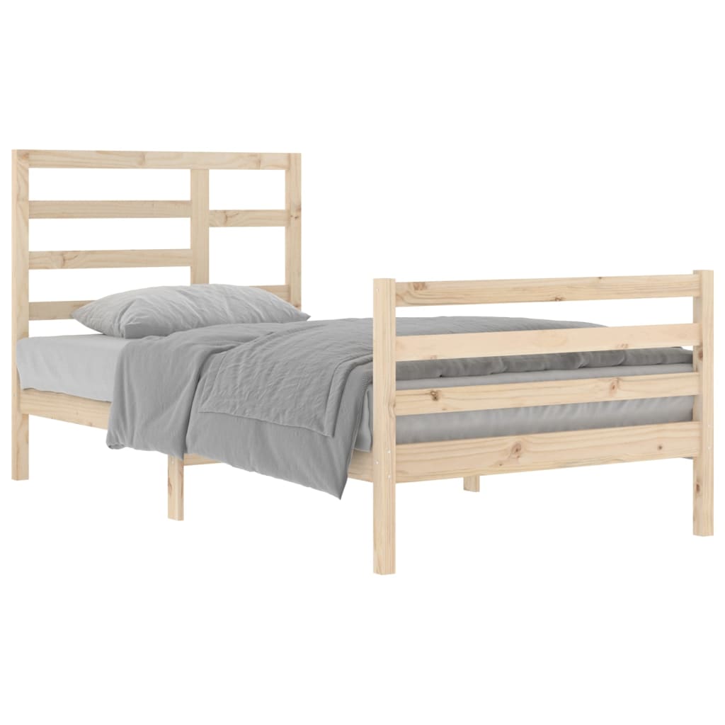 vidaXL Bedframe massief hout 100x200 cm