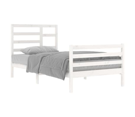 vidaXL Sengeramme hvit heltre 100x200 cm