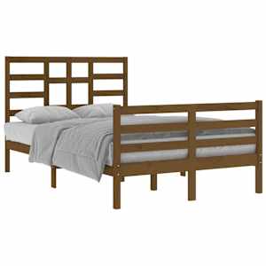 vidaXL Lovos rėmas, medaus rudas, 120x200cm, medienos masyvas