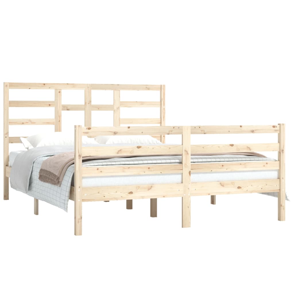 vidaXL Bedframe massief hout 150x200 cm 5FT King Size