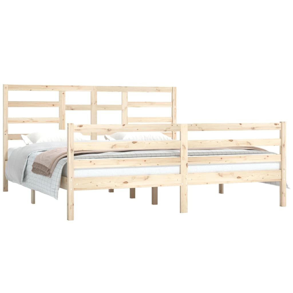 vidaXL Bedframe massief hout 180x200 cm 6FT Super King