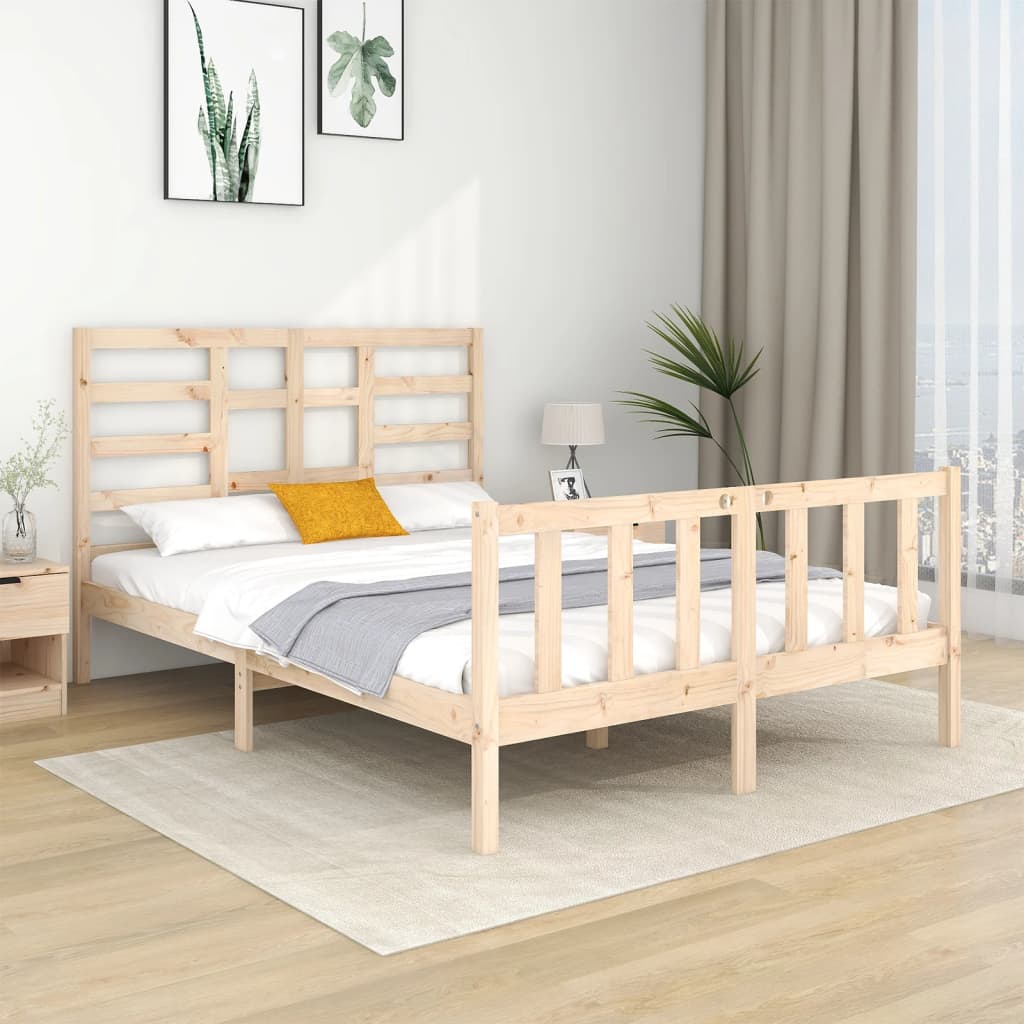 Cadre de lit Bois massif 120x190 cm Petit Double