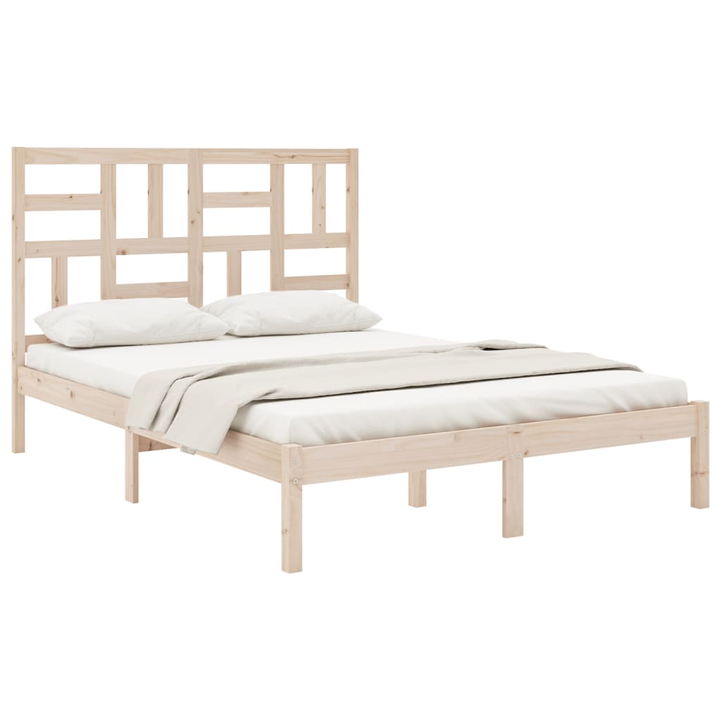 vidaXL Bedframe massief hout 120x190 cm afbeelding
