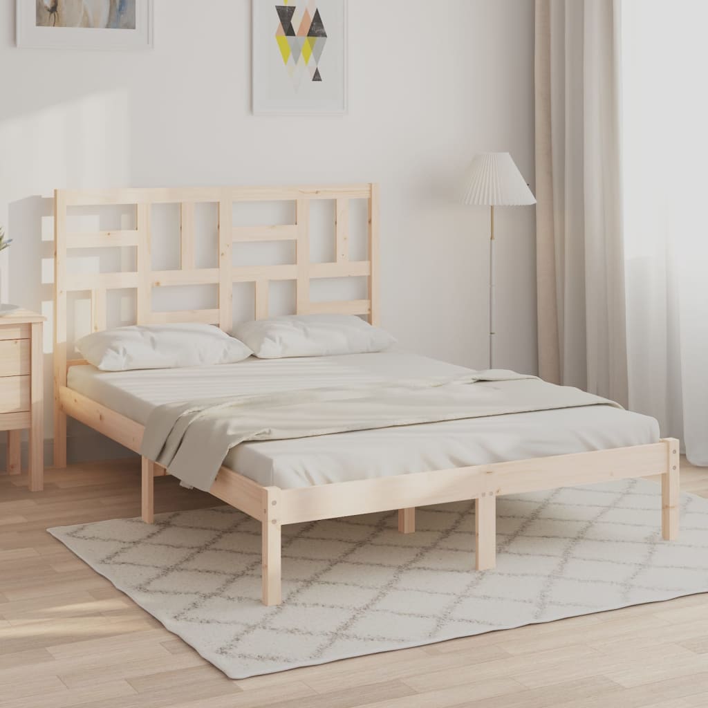Rám postele masivní dřevo 140 x 190 cm