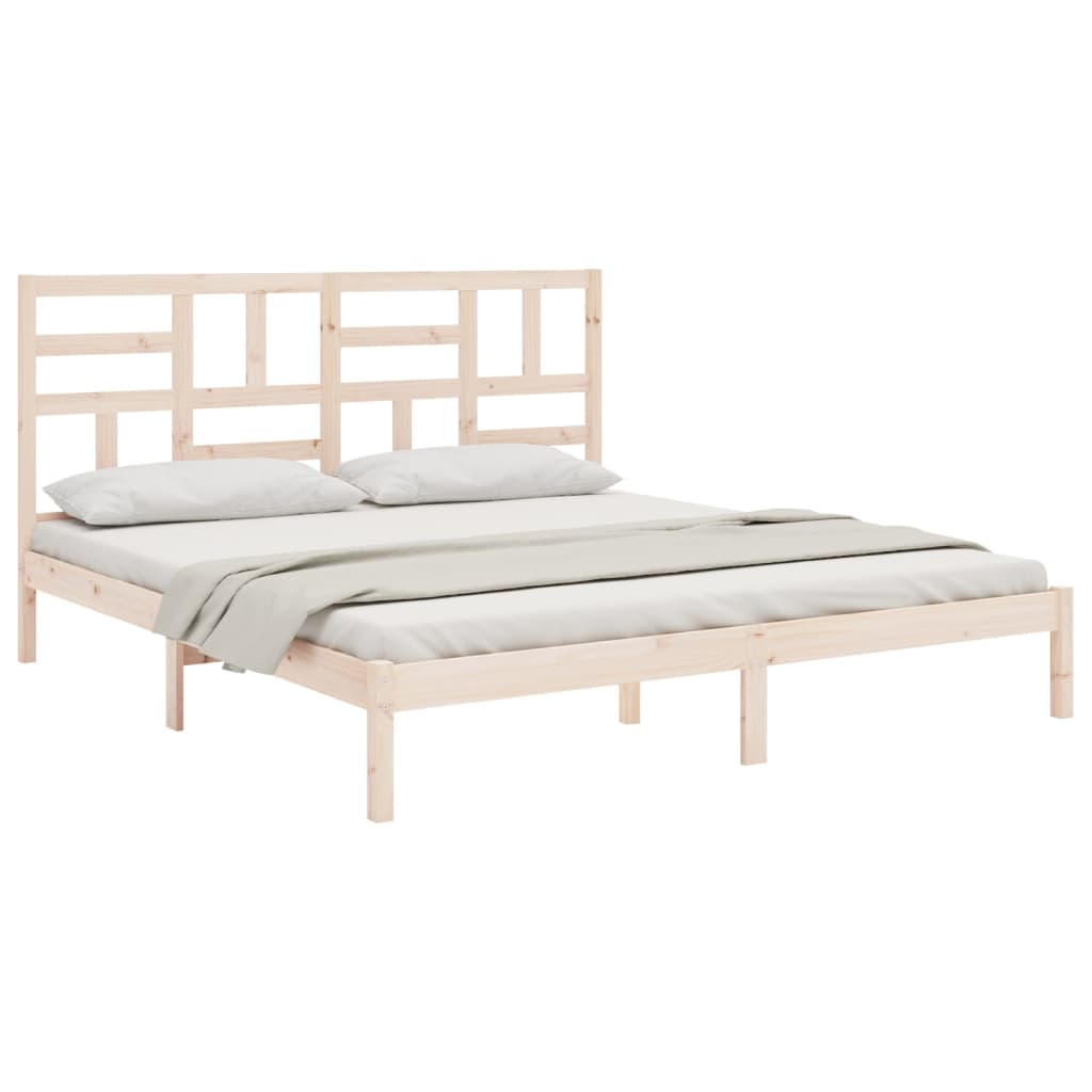 vidaXL tömör fa ágykeret matrac nélkül 200 x 200 cm