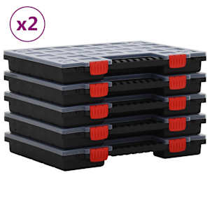 Organizéry na součástky 10 ks 40 x 30 x 5 cm polypropylen - obrázek 1