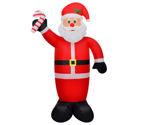 vidaXL Oppblåsbar julenisse med lysdioder 240 cm