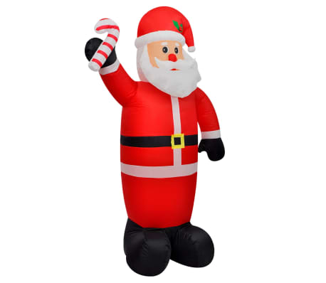 vidaXL Oppblåsbar julenisse med lysdioder 300 cm