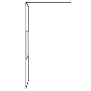 Sprchová zástěna walk-in 80 x 195 cm napůl mléčné ESG sklo - obrázek 4