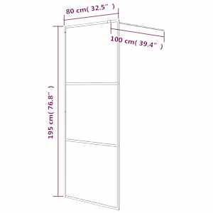 Sprchová zástěna walk-in 80 x 195 cm napůl mléčné ESG sklo - obrázek 7