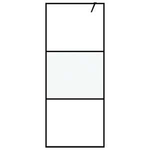 vidaXL Perete cabină duș walk-in negru 80x195 cm sticlă ESG semi-mată