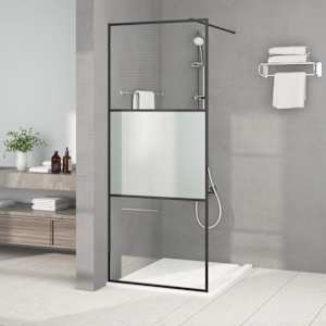 Sprchová zástěna walk-in 80 x 195 cm napůl mléčné ESG sklo - obrázek 1