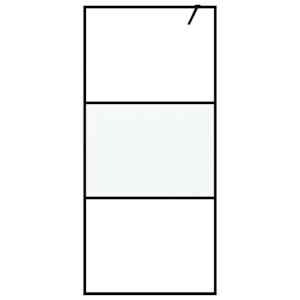 Sprchová zástěna walk-in černá 90x195 cm napůl mléčné ESG sklo - obrázek 3