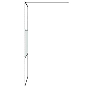 Sprchová zástěna walk-in černá 90x195 cm napůl mléčné ESG sklo - obrázek 4