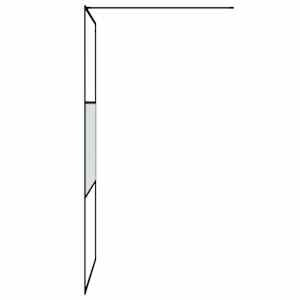 Sprchová zástěna walk-in černá 100x195 cm napůl mléčné ESG sklo - obrázek 4