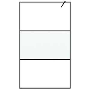 Sprchová zástěna walk-in černá 115x195 cm napůl mléčné ESG sklo - obrázek 3