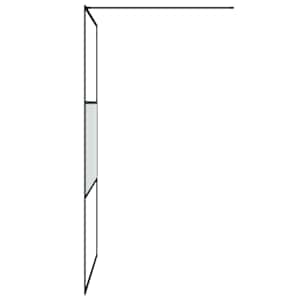 Sprchová zástěna walk-in černá 115x195 cm napůl mléčné ESG sklo - obrázek 4