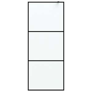 Sprchová zástěna walk-in černá 80 x 195 cm mléčné ESG sklo - obrázek 3