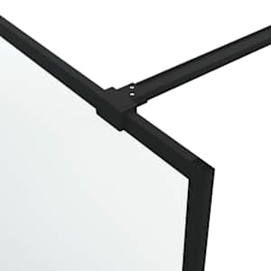 Sprchová zástěna walk-in černá 80 x 195 cm mléčné ESG sklo - obrázek 6