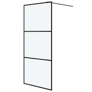 Sprchová zástěna walk-in černá 90 x 195 cm mléčné ESG sklo - obrázek 2