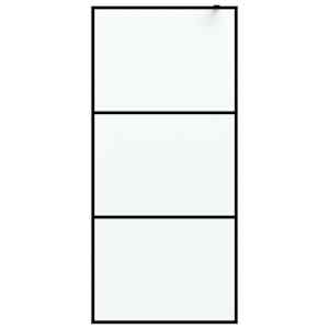 Sprchová zástěna walk-in černá 90 x 195 cm mléčné ESG sklo - obrázek 3