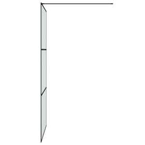 Sprchová zástěna walk-in černá 100 x 195 cm mléčné ESG sklo - obrázek 4