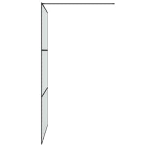 Sprchová zástěna walk-in černá 115 x 195 cm mléčné ESG sklo - obrázek 4