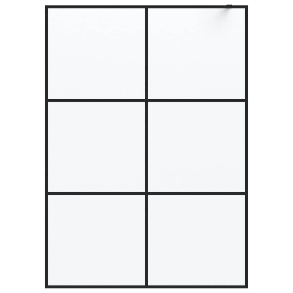 vidaXL Perete cabină duș walk-in negru 140x195 cm sticlă ESG mată
