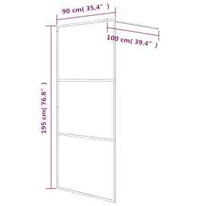 Sprchová zástěna walk-in stříbrná 90 x 195 cm čiré ESG sklo - obrázek 7