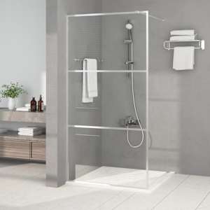 Sprchová zástěna walk-in stříbrná 100 x 195 cm čiré ESG sklo - obrázek 1