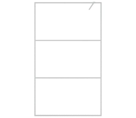 vidaXL Walk-in Shower Wall Silver 115x195 cm Clear ESG Glass