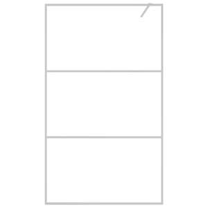 vidaXL Walk-in Shower Wall Silver 115x195 cm Clear ESG Glass