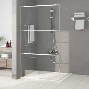 Sprchová zástěna walk-in stříbrná 115 x 195 cm čiré ESG sklo - obrázek 1